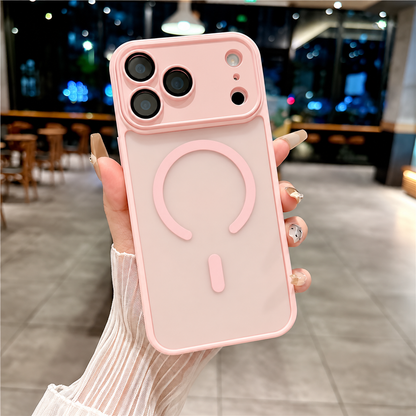 Mediatech Cover per iPhone con Protezione Fotocamera completa - Trasparente Effetto Fumé - Compatibile con MagSafe – 6048