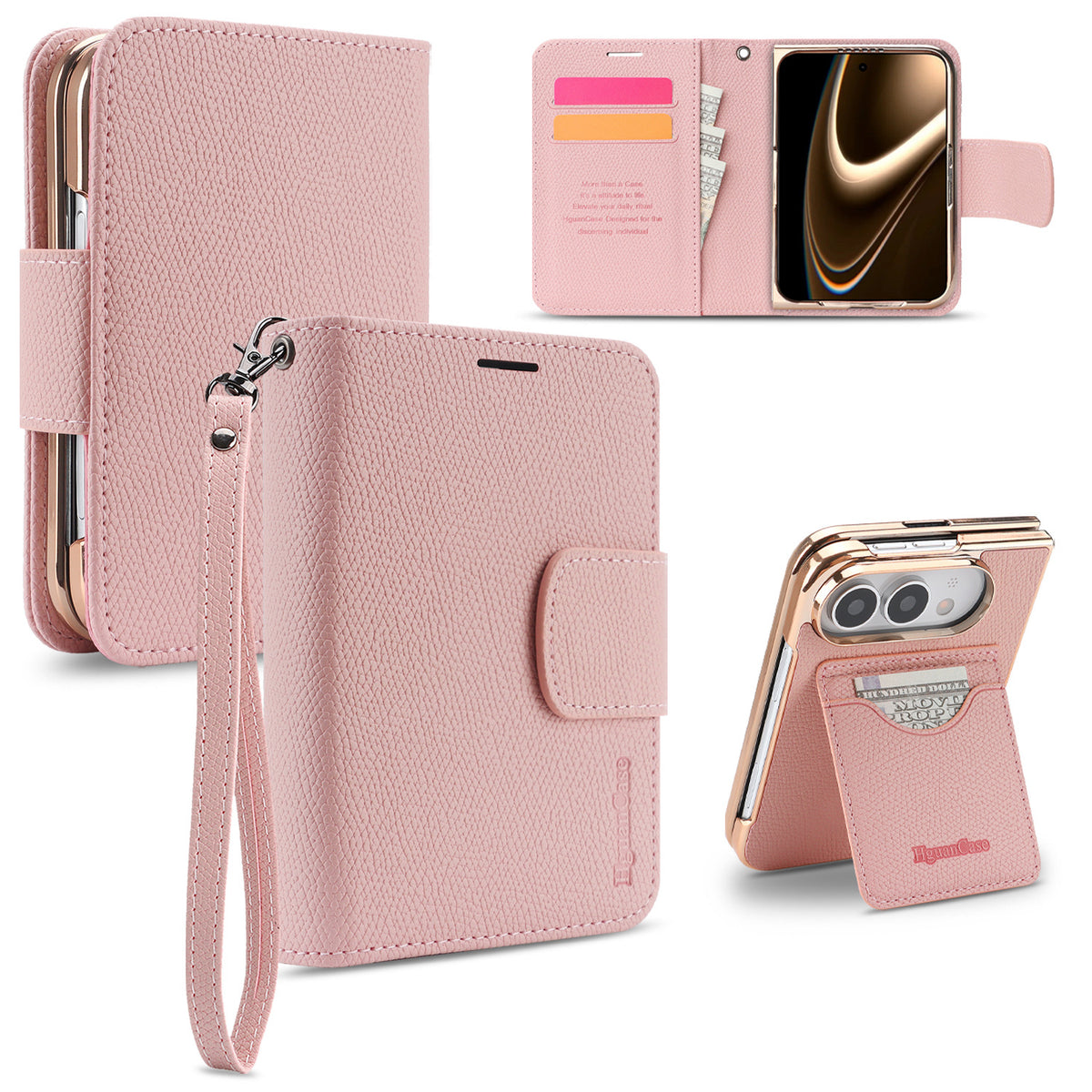 Cover a Libro 2 in 1 Magnetica e Staccabile per iPhone Duo, Custodia Portafoglio in PU con Porta Carte, Supporto Verticale e Orizzontale, Chiusura Magnetica e Laccetto-DUO-L01