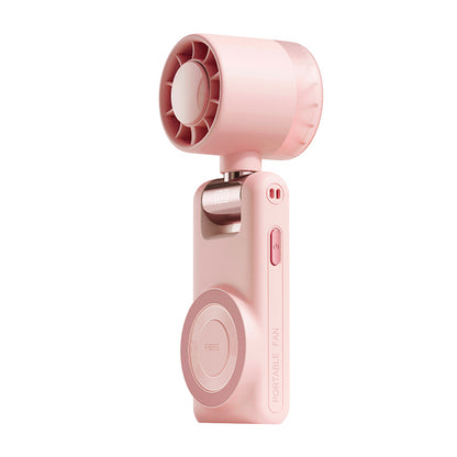 Ventilatore Portatile USB con sistema di Raffreddamento a Semiconduttore | Magnetico con Supporto Pieghevole 180° | Mini Ventilatore Ricaricabile 3600mAh | 100 Livelli di Velocità | Display Digitale -GT22