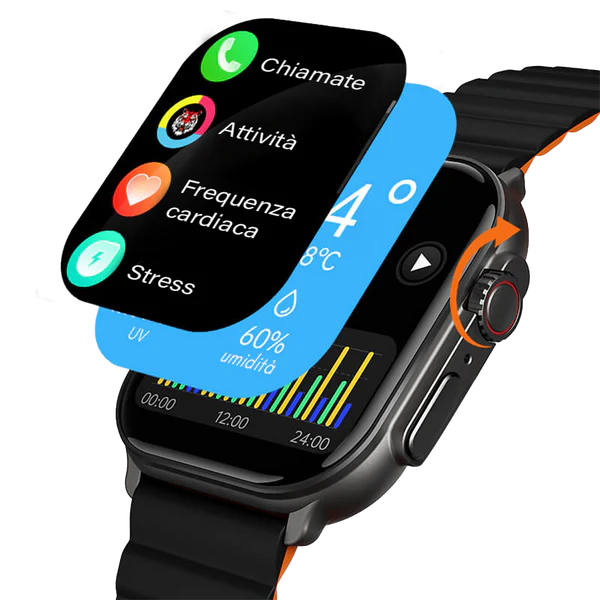Smartwatch AMOLED 2,01” – Chiamate Bluetooth, Cinturino Magnetico, Autonomia 15 Giorni - SF1