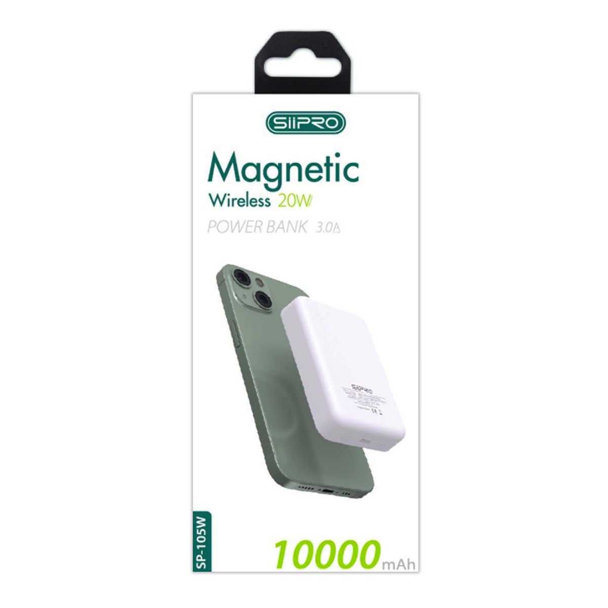 Mag Power Bank da 10000 mAh - ricarica veloce 20W (5V/9V/12V) - compatibile con MagSafe - SP-105