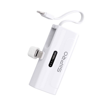 Mini Power Bank da 5000mAh 10W – con cavo integrato di Type-C e Lightning - solo 95g - SP-110