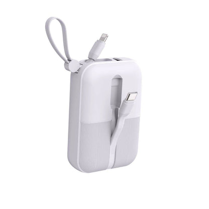 Power Bank 9000 mAh – dotato di 2 porte di uscita e 2 cavi integrati (Type-C e Lightning) – ricarica veloce 22.5W (5V/9V/12V) - SP-103