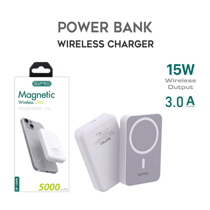 Mag Power Bank 5000 mAh - ricarica veloce 20W (5V/9V/12V) - compatibile con MagSafe - SP-104