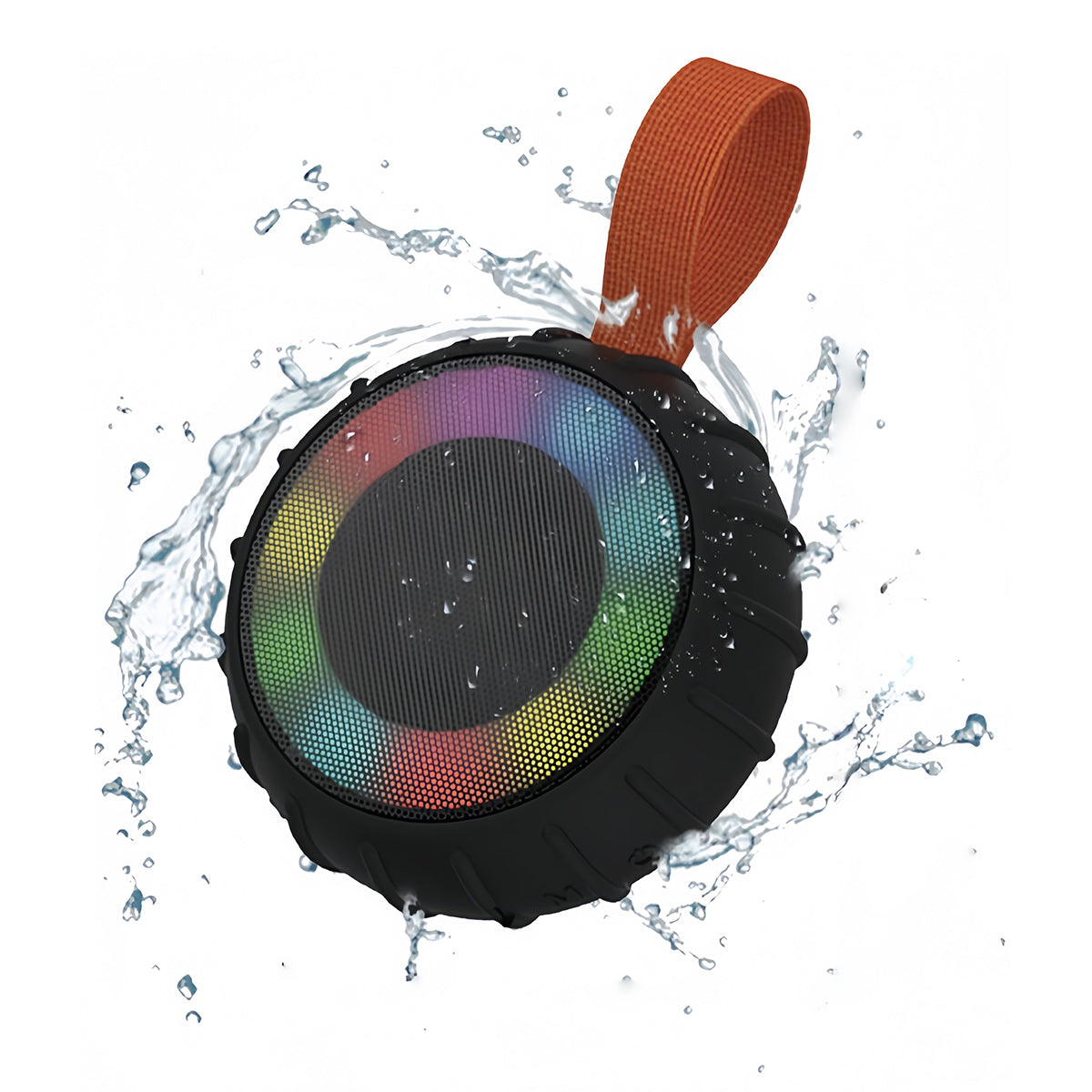 Altoparlante Wireless resistente all’acqua 5W – luci RGB – 7 ore di autonomia – TF card, USB, microfono – SS-104B