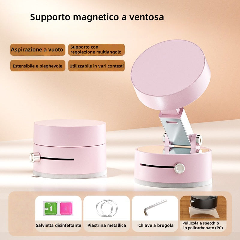 Supporto magnetico per smartphone con ventosa a vuoto, pieghevole e salvaspazio — perfetto per auto, casa e scrivania - A2/A2 Pro/A3