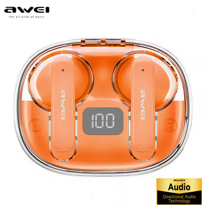 Awei T86-ENC – Auricolari Wireless Bluetooth 5.3 🎶 | ENC Noise Cancelling 🔇 | Display LED 🔋 | Custodia 500mAh ⚡ | Gaming Mode 🎮 | IPX6