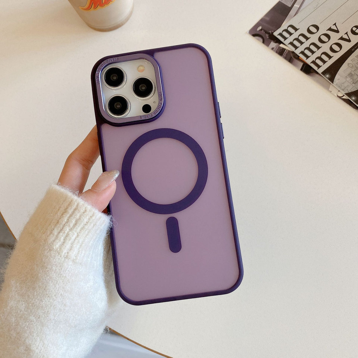 Cover per iPhone - Trasparente effetto fumé - Soft touch + Anti impronte - compatibile per magsafe - 6030