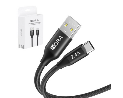 Cavo USB-A ➜ USB-C/LIGHTNING Intrecciato 1m | Ricarica Rapida 2.4A & Alta Resistenza - CAB249/CAB250