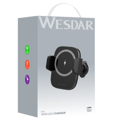 Supporto Auto Magnetico Wireless 15W – Ricarica Rapida Senza Cavi - WX250