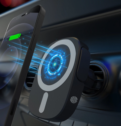 Caricabatterie Wireless Auto 15W con Bloccaggio Automatico – Supporto Magnetico per Smartphone