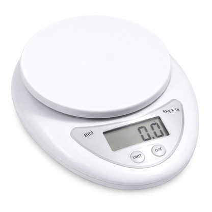 Bilancia Digitale da Cucina 5kg ⚖️ Display LCD Preciso 1g | Compatta & Facile da Usare - B05