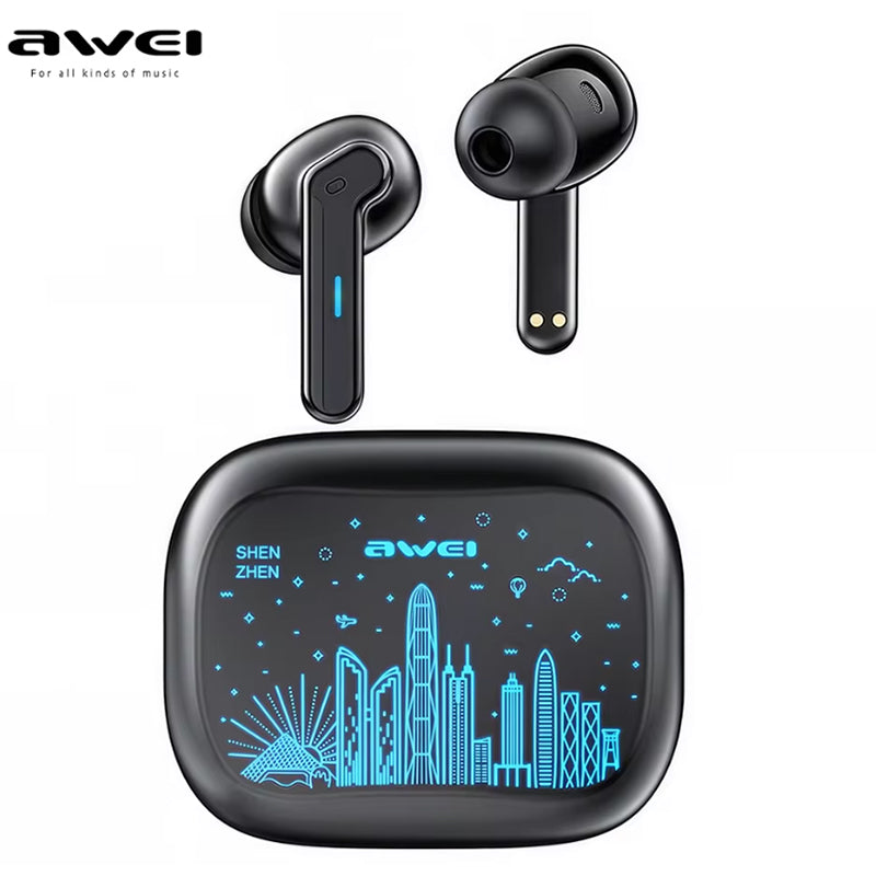 Awei T53 TWS Auricolari Bluetooth da Gaming con Display LED | T53-ANC