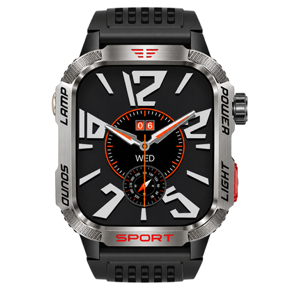 Smartwatch Sport AMOLED 2,01" con Chiamate Bluetooth, 100+ Modalità Sport, IP68, Torcia, Cardiofrequenzimetro e Batteria 600mAh LS-SW02