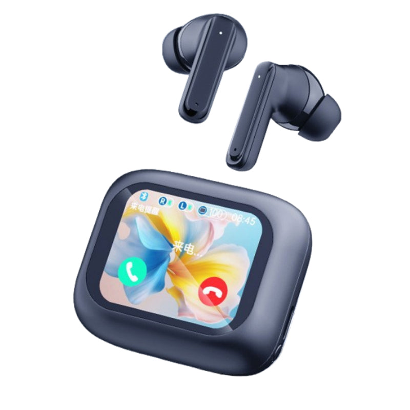 Auricolari Bluetooth LX10 con Schermo LED a Colori | Traduzione AI, Cancellazione Attiva del Rumore & Controllo Touch Intelligente M6