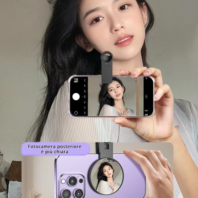 Specchio Universale per Selfie con Fotocamera Posteriore – HD, Portatile con Telecomando e Astuccio | Perfetto per Trucco e Foto all’Aperto - SS01