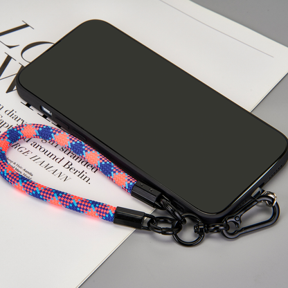 Laccetto da Polso per Smartphone con Cordino Intrecciato, Moschettone e Linguetta Universale – Portacellulare e Portachiavi-LC03