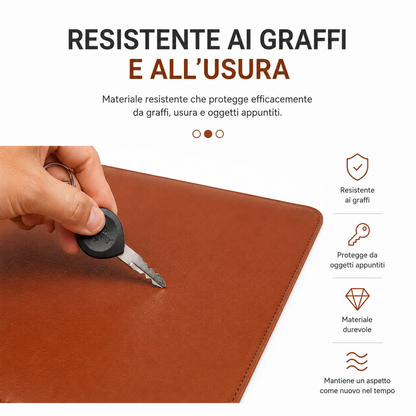 Custodia Borsa in pelli PU per Laptop – compatibile con tablet macbook - Sottile e Leggera, Interno Morbido, Resistente agli Schizzi e ai Graffi, Utilizzabile come Tappetino Mouse - DNB01