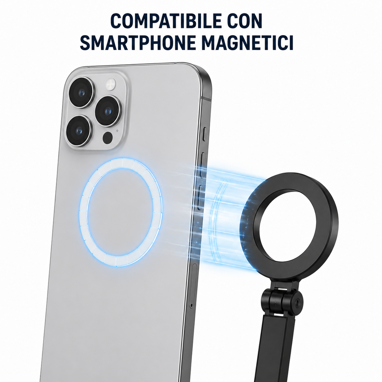 TELESIN Supporto Magnetico da Collo per Smartphone – Mani Libere, Riprese POV e Massima Flessibilità MNM-001