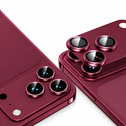 Protezione Lenti Fotocamera per iPhone – Vetrino con Cornice in Metallo Satinato, Protezione Completa Obiettivo – Compatibile con iPhone 17 Pro / 17 Pro Max / 18 Pro / 18 Pro Max-PF17