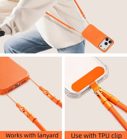 Cordino Universale Regolabile per Smartphone – Doppio Cordino Intrecciato con Moschettoni in Metallo e Piastra TPU - CD02