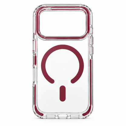 Cover Trasparente Magnetica 2 in 1 , Custodia Antiurto con Bordi Antiscivolo, Compatibile con MagSafe-CS16