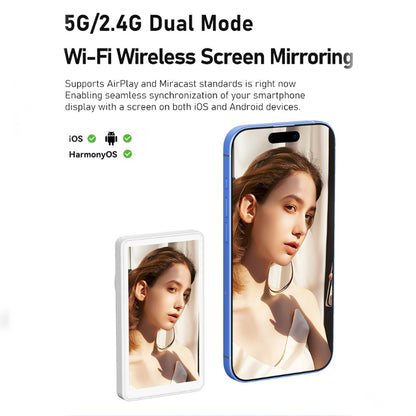 Dispositivo di Mirroring Wireless 6-in-1 – Schermo Magnetico, Monitor Posteriore, Selfie Bluetooth