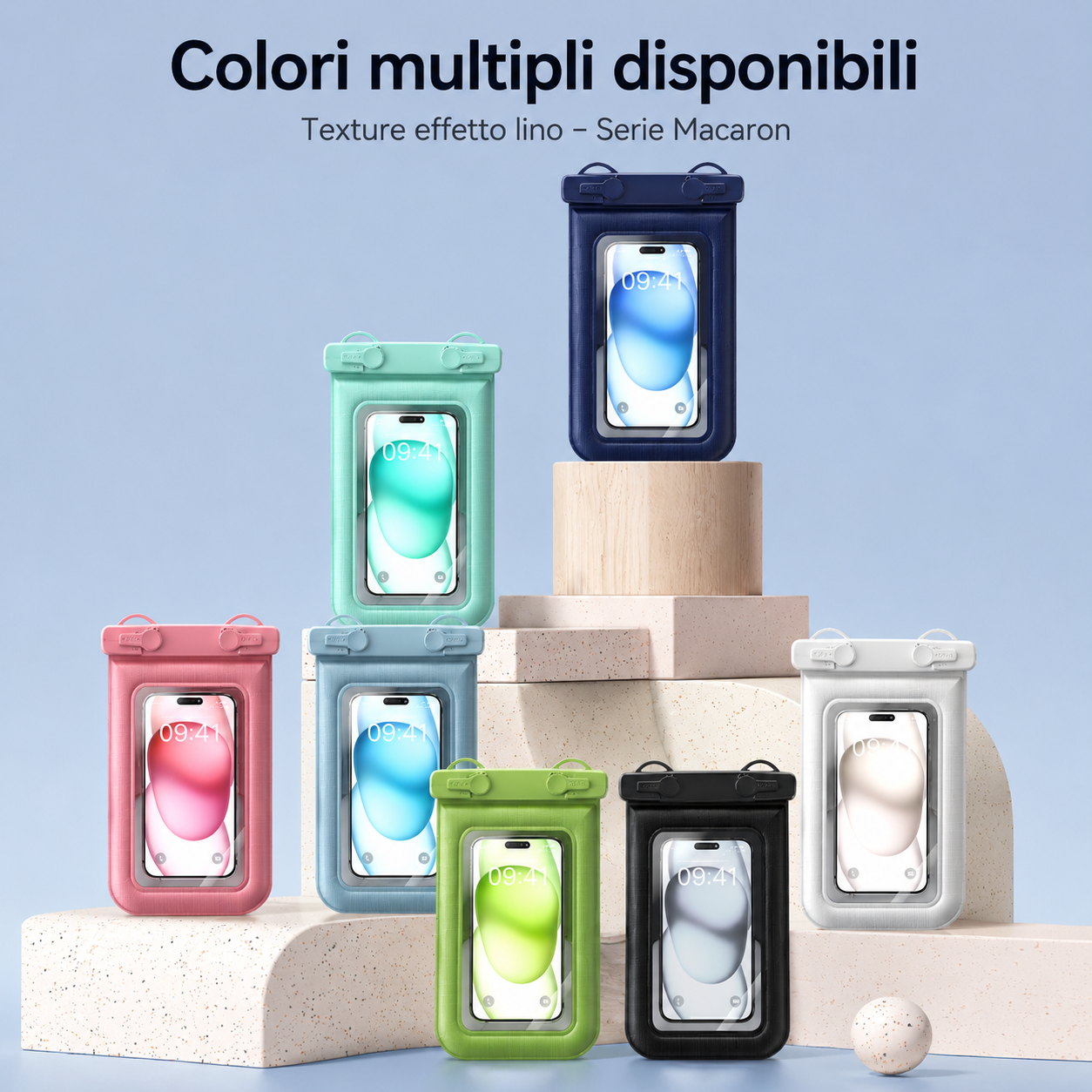 Custodia Galleggiante Impermeabile IPX8 per Smartphone con Chiusura Brevettata, Certificazione SGS, Touch Screen, Tracolla Regolabile e Colori Multipli – Compatibile fino a 7,2 Pollici-J010-2