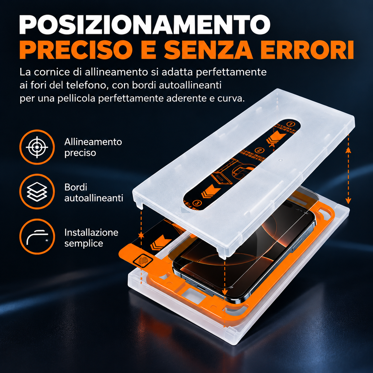 Pellicola Protettiva in Vetro Temperato per iPhone | 2 Pezzi con Kit di Applicazione Antipolvere | Alta Trasparenza | Anti-Impronte | Protezione Antiurto | Applicazione Facile e Precisa - MAGIC