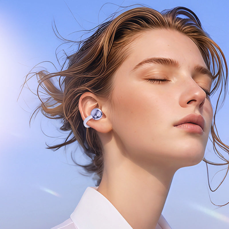 Auricolari Bluetooth| Design open-ear a clip | Non in-ear | Bluetooth 5.4 | Lunga autonomia - M79