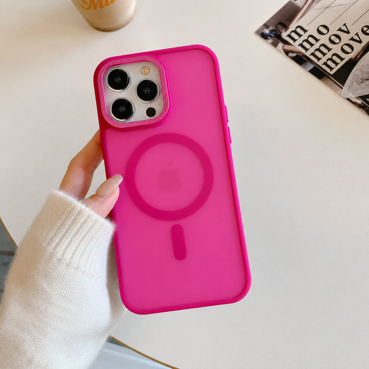 Cover per iPhone - Trasparente effetto fumé - Soft touch + Anti impronte - compatibile per magsafe - 6030