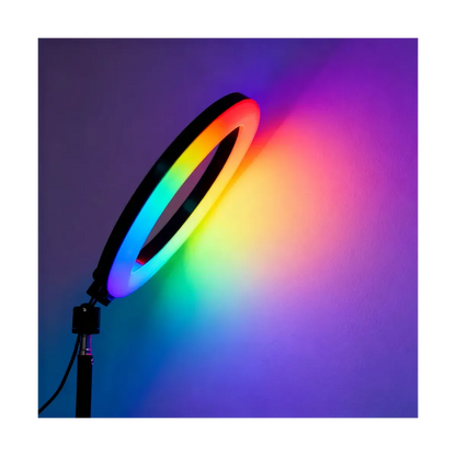 Ring Light RGB da 12 pollici con 15 modalità di illuminazione | rotazione a 360° – Luce Professionale per Video & Selfie - MU-60453