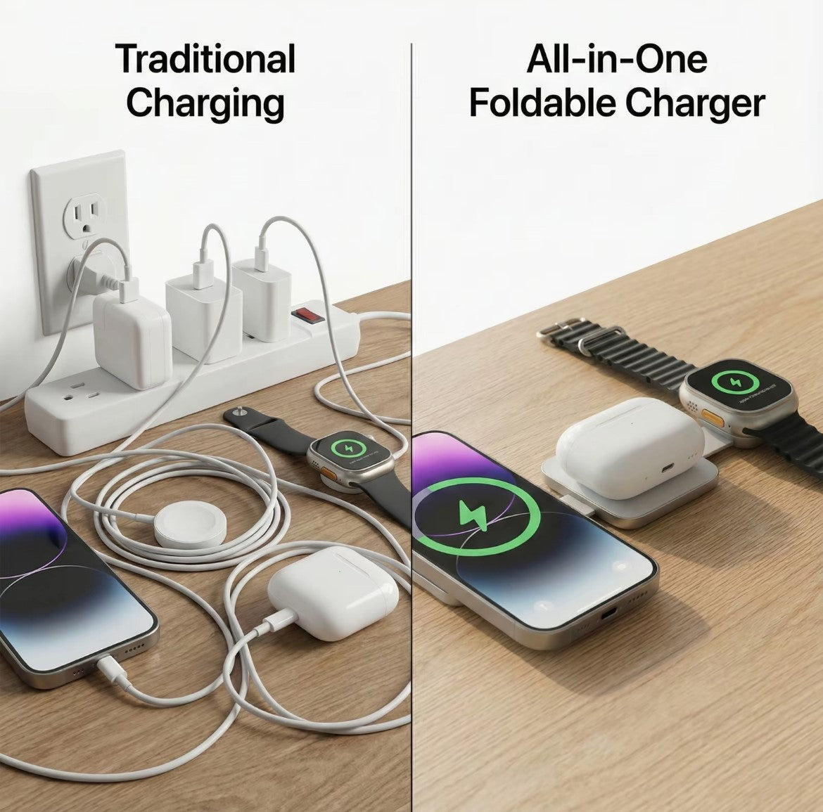 Caricatore Wireless Magnetico 3-in-1 WESDAR | Ricarica Rapida 15W - WX688