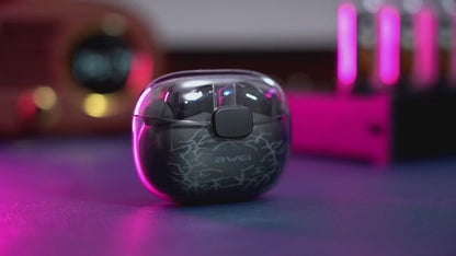 Awei T52 Pro – Auricolari Wireless Bluetooth 5.3 🎶 | Gaming Mode 🎮 | HiFi Bass 🔊 | Impermeabili Sport IPX6 💦 | Custodia LED 300mAh ⚡