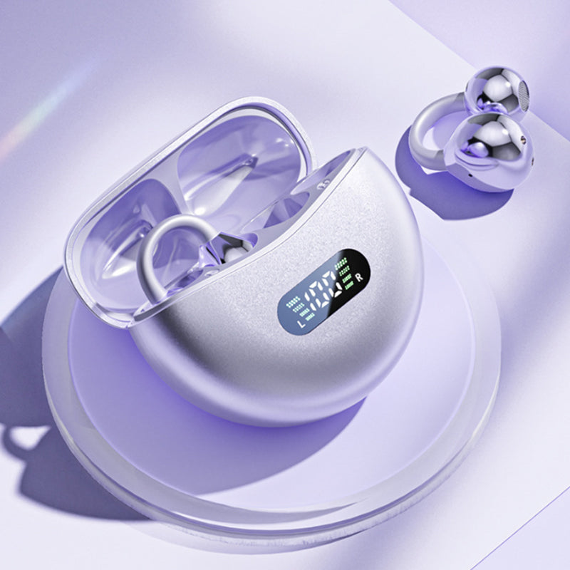 Auricolari Bluetooth| Design open-ear a clip | Non in-ear | Bluetooth 5.4 | Lunga autonomia - M79