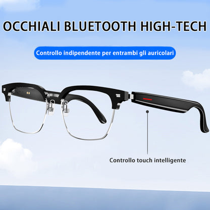 Occhiali Intelligenti Bluetooth E13 – Best Seller per il Mercato Internazionale | Lenti Anti-Luce Blu | Musica, Chiamate, Sport, Navigazione e Comandi Vocali - OB01