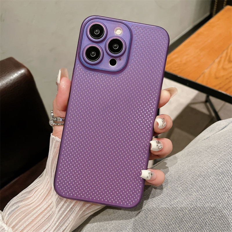 Cover per iPhone Ultra Leggera 10 g – Custodia Slim in PP Opaco, Sottile e Traspirante con Fori di Ventilazione – CS12