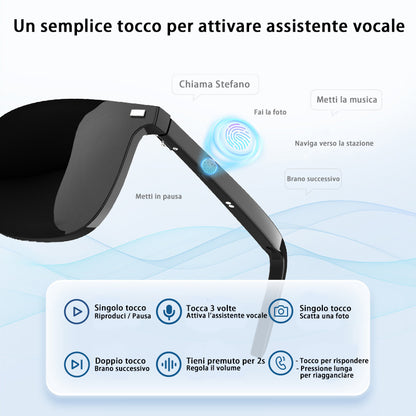 Occhiali Intelligenti Bluetooth G05 – Auricolari Wireless Integrati | Multifunzione | Lenti Polarizzate - G05