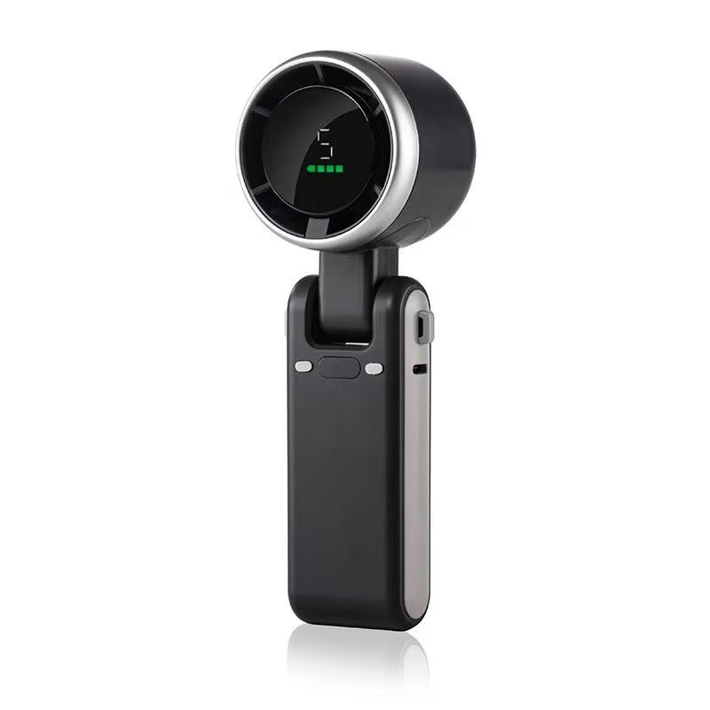 Ventilatore Portatile a Turbina – Ricaricabile USB, Display Digitale, Motore Brushless, Raffreddamento Rapido, da Tavolo o da Collo, Pieghevole - VP01